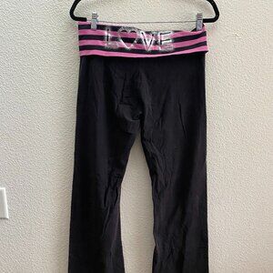VTG Y2K Love VS Yoga Pants Mid-Rise Victoria's Secret Large / 31 Inch Inseam